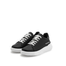 Load image into Gallery viewer, Sneaker VALENTINO Rey Total Black in pelle nera con logo in contrasto white, e suola chunky