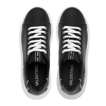 Load image into Gallery viewer, Sneaker VALENTINO Rey Total Black in pelle nera con logo in contrasto white, e suola chunky