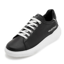 Load image into Gallery viewer, Sneaker VALENTINO Rey Total Black in pelle nera con logo in contrasto white, e suola chunky