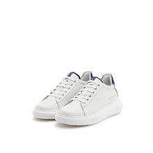 Load image into Gallery viewer, Sneaker VALENTINO Rey White/Blu in pelle di vitello bianca con logo silver e suola spessa