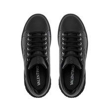 Load image into Gallery viewer, Sneaker VALENTINO Rey VLogo in nappa nera con suola bombata e tag in tessuto con logo