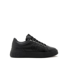 Load image into Gallery viewer, Sneaker VALENTINO Rey VLogo in nappa nera con suola bombata e tag in tessuto con logo