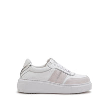 Load image into Gallery viewer, Sneaker Valentino Baragas white silver in pelle e camoscio vista laterale