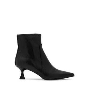 VALENTINO Black nappa kitten ankle boot