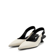 Carica l&#39;immagine nel visualizzatore di Gallery, VALENTINO Slingback Avorio tacco basso