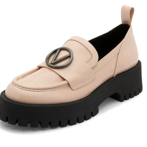 VALENTINO Thory Patent Leather Loafer Nude