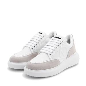 VALENTINO Sneaker BOUNCE pelle e camoscio White/Grey