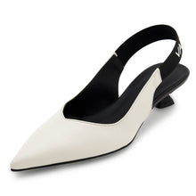 Carica l&#39;immagine nel visualizzatore di Gallery, VALENTINO Slingback Avorio tacco basso