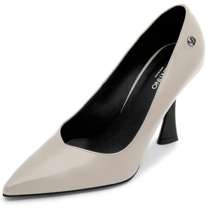 VALENTINO Ivory leather pumps high heel