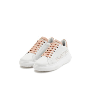 VALENTINO Sneaker Bounce S Logo Lettering White/ Nude