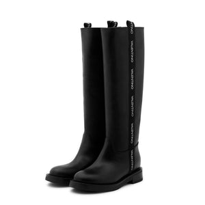 VALENTINO Flat calfskin black boot