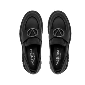 VALENTINO Thory Black Leather Loafers