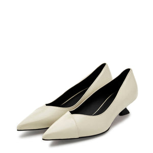 VALENTINO Décolleté Ivory tacco basso