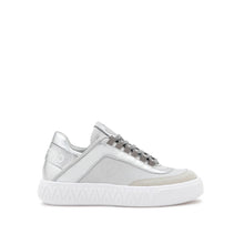 Carica l&#39;immagine nel visualizzatore di Gallery, VALENTINO Sneaker Venus pelle e crosta White/Silver