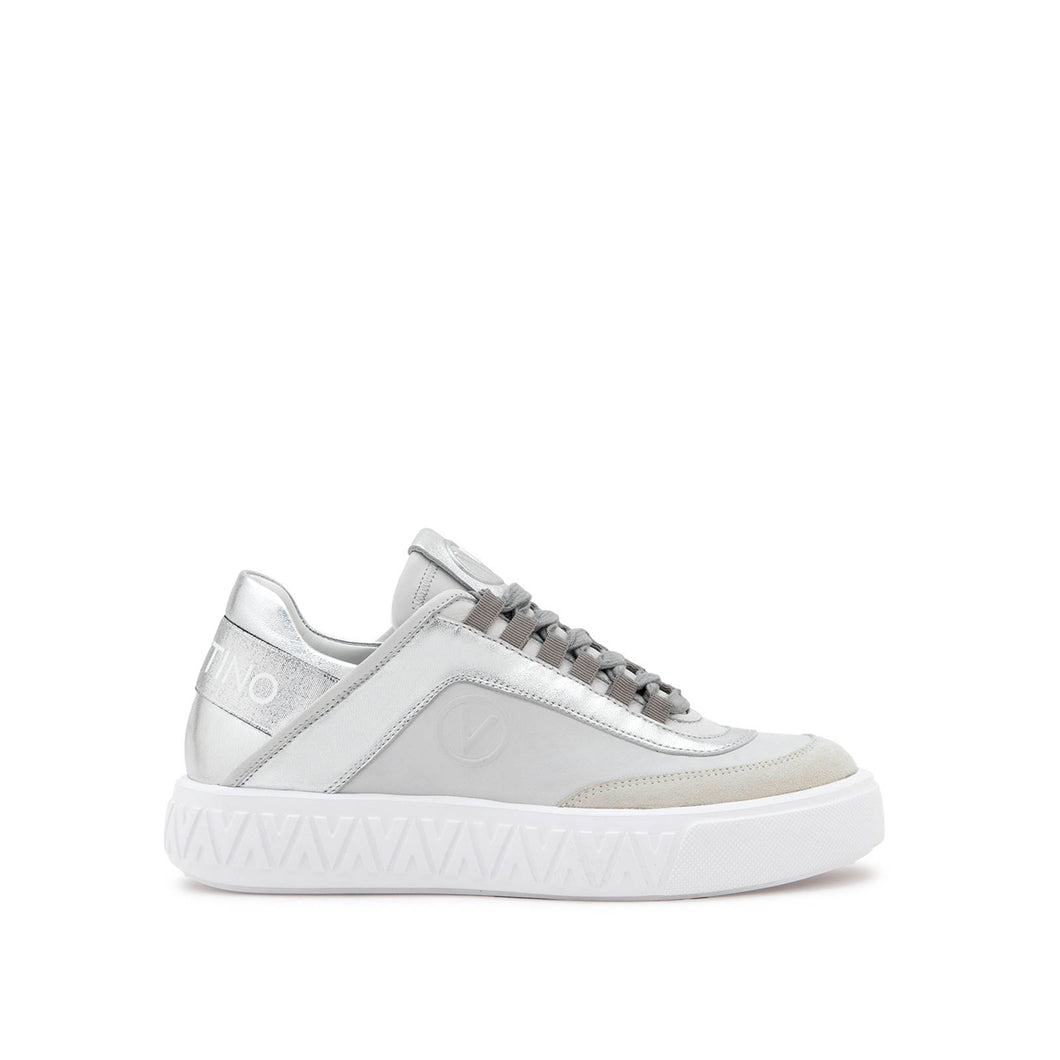 VALENTINO Sneaker Venus leather and suede White/Silver