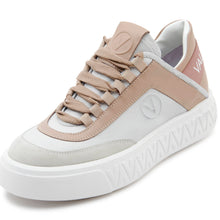 Carica l&#39;immagine nel visualizzatore di Gallery, VALENTINO Sneaker Venus pelle e crosta White/Nude