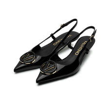 Load image into Gallery viewer, VALENTINO Slingback V-Logo Black - Valentino by Mario Valentino