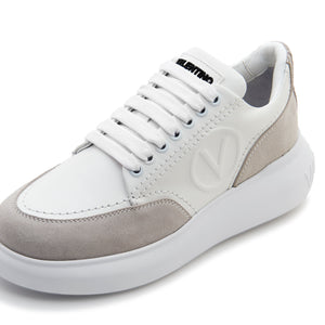 VALENTINO Sneaker BOUNCE pelle e camoscio White/Grey