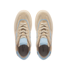 Load image into Gallery viewer, VALENTINO Sneaker Glossy Suede Contrast - Beige/Sky - Valentino by Mario Valentino