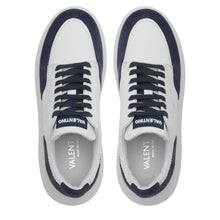 Carica l&#39;immagine nel visualizzatore di Gallery, VALENTINO Sneaker BOUNCE pelle e camoscio White/Blu