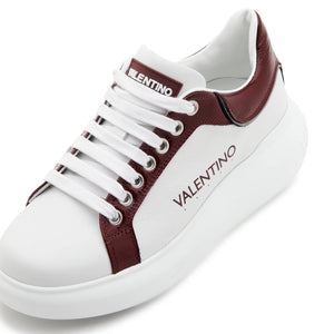 VALENTINO Bouns S leather and nappa Sneaker White/Bordeaux