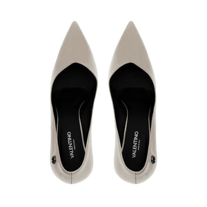 VALENTINO Ivory leather pumps high heel