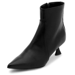 VALENTINO Black nappa kitten ankle boot