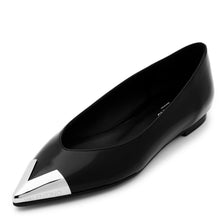 Load image into Gallery viewer, VALENTINO leather Ballerina black with Logoed Toe