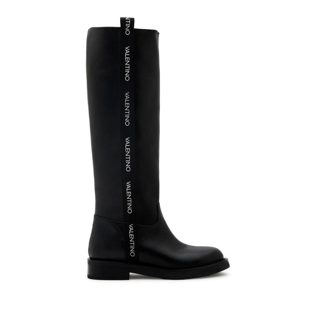 VALENTINO Flat calfskin black boot