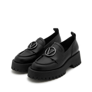 VALENTINO Thory Black Leather Loafers