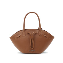 Carica l'immagine nel visualizzatore di Gallery, VALENTINO Borsa a Mano Soft Cuoio - Mini - vista frontale con logo, lacci per arricciare la chiusura