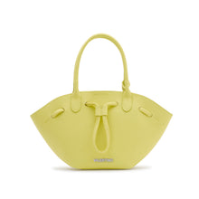 Carica l'immagine nel visualizzatore di Gallery, VALENTINO Borsa a Mano Soft Giallo - Mini - vista frontale con logo, lacci per arricciare la chiusura