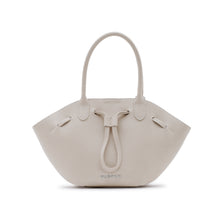 Carica l'immagine nel visualizzatore di Gallery, VALENTINO Borsa a Mano Soft Off White - Mini - vista frontale con logo, lacci per arricciare la chiusura