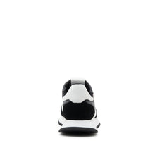 Load image into Gallery viewer, Sneaker VALENTINO DRED bianca e nera in nylon tecnico, camoscio e pelle di vitello con lettering laterale e suola ultralight dentellata