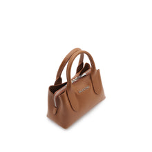 Carica l'immagine nel visualizzatore di Gallery, VALENTINO hand bag Miranda Cuoio mini - vista trasversale con dettaglio sui manici e zip di chiusura