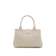 Load image into Gallery viewer, VALENTINO hand bag Miranda Off White mini - Vista frontale con logo lettering silver