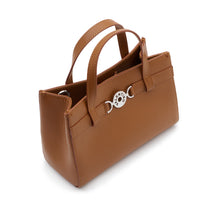 Carica l'immagine nel visualizzatore di Gallery, VALENTINO hand bag Taylor mini Cuoio, vista della tracolla applicata.