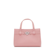Carica l'immagine nel visualizzatore di Gallery, BORSE A MANO VALENTINO pink vista frontale con logo acciaio e manici a braccio.