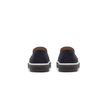 Load image into Gallery viewer, VALENTINO Mocassino Sail Suede Sabbia Blu - vista posteriore