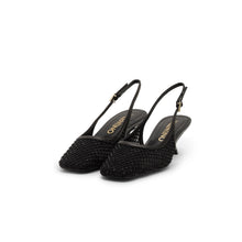 Load image into Gallery viewer, VALENTINO Slingback Crystal Black