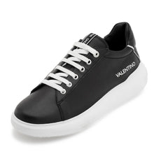 Load image into Gallery viewer, Sneaker VALENTINO Rey Total Black in pelle nera con logo in contrasto white, e suola chunky