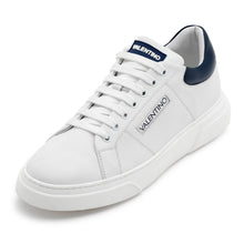 Load image into Gallery viewer, VALENTINO Sneaker Stunny White Blu con fascia laterale con logo e suola bianca