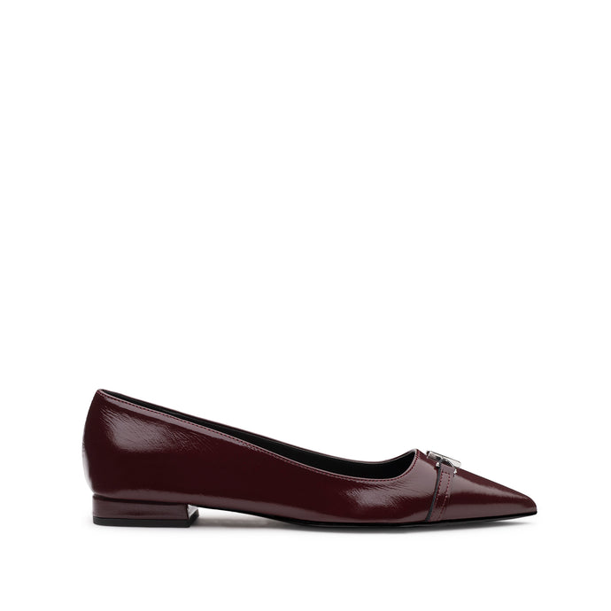 VALENTINO Ballerina vernice Bordeaux