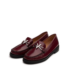 Load image into Gallery viewer, VALENTINO Mocassino V pelle Bordeaux