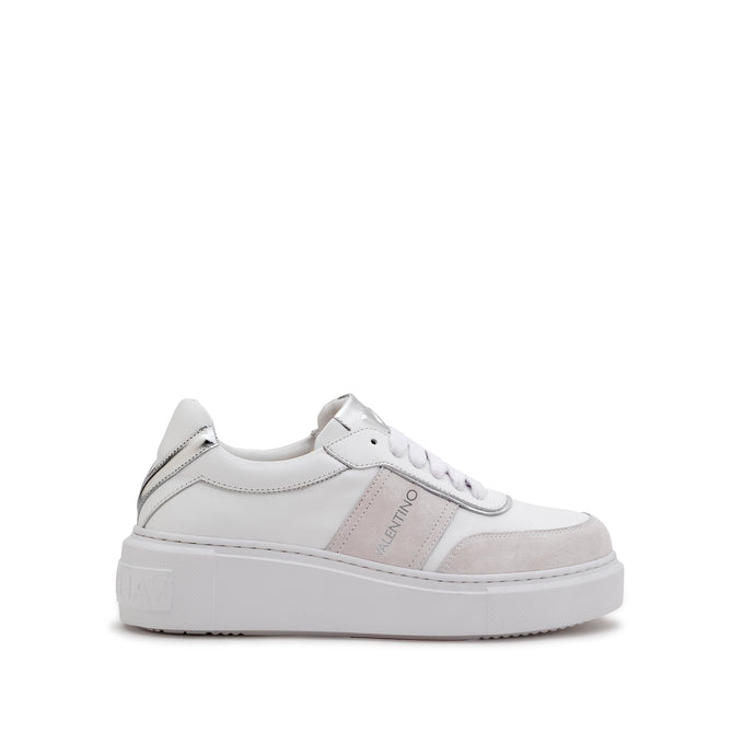 VALENTINO Sneaker BaragaS White/Silver pelle e camoscio