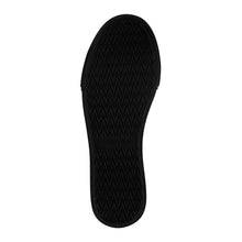 Load image into Gallery viewer, vista laterale sneakers alta Valentino Aron Total Black, suola robusta e finitura lucida in pelle