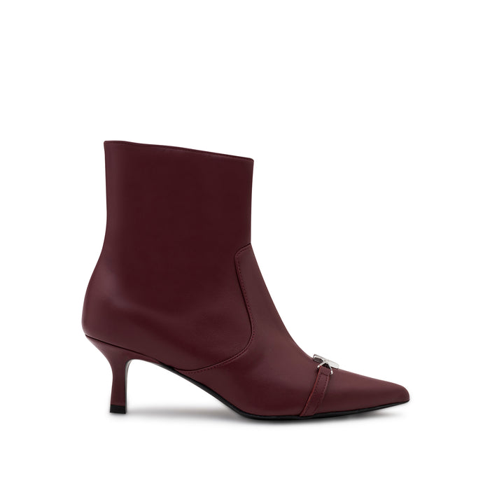 VALENTINO Stivaletto kitten nappa Bordeaux