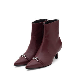 VALENTINO Stivaletto kitten nappa Bordeaux