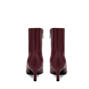 VALENTINO Stivaletto kitten nappa Bordeaux