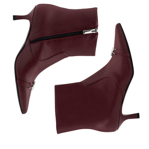 VALENTINO Stivaletto kitten nappa Bordeaux